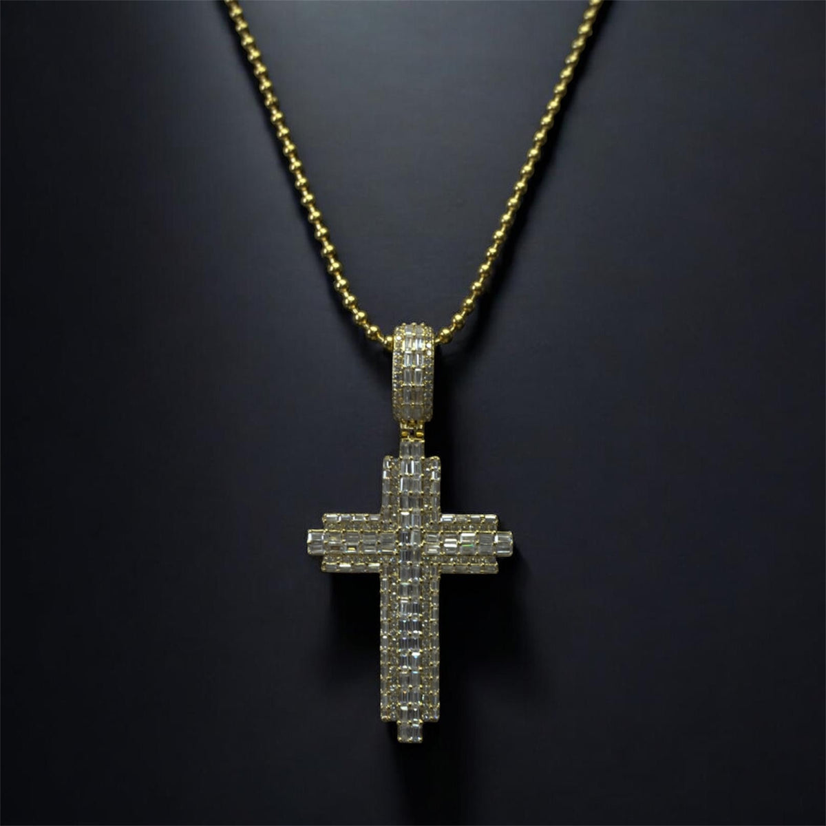 Pendant Cruz Piedra Baguette