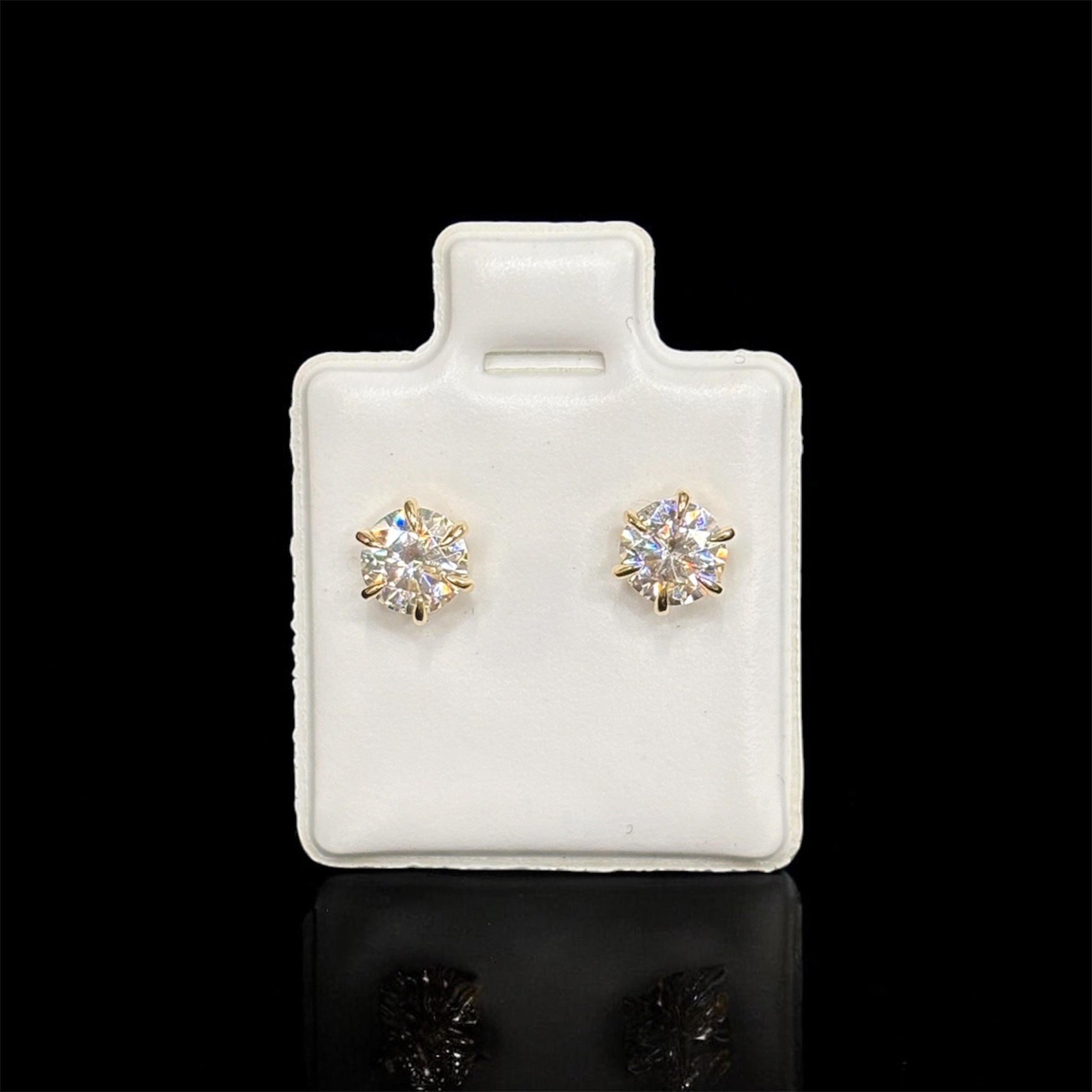 Pantallas de Oro 14k + Moissanite
