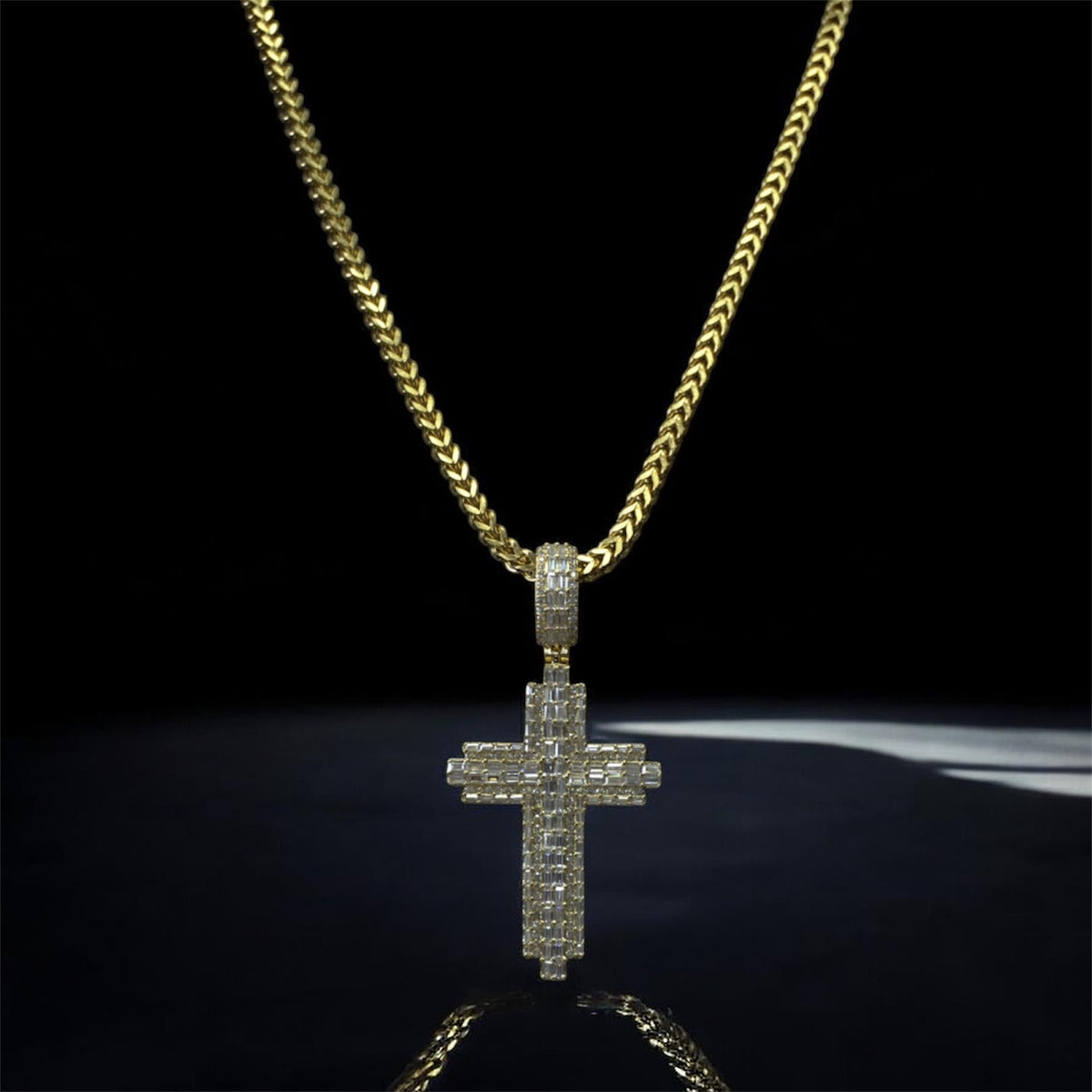 Pendant Cruz Piedra Baguette